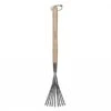 Kent & Stowe Stainless Steel Border Hand Shrub Rake -Outdoor Garden Care 1031066