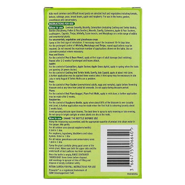 Bayer Provanto Ultimate Fruit & Vegetable Bug Killer Concentrate 30ml 4 Bayer Provanto Ultimate Fruit & Vegetable Bug Killer Concentrate 30ml - Image 2