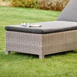 Kettler Palma White Wash Lounger With Cushion -Outdoor Garden Care 1105199 2