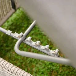 Kettler Palma White Wash Lounger With Cushion -Outdoor Garden Care 1105199 3