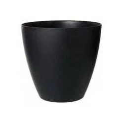 Stewart Garden 53cm Basalt Tall Round Planter - Black -Outdoor Garden Care 1115428 1