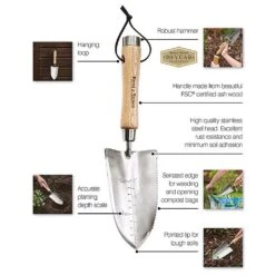 Kent & Stowe Stainless Steel Capability Trowel -Outdoor Garden Care 1139543 6