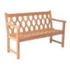 Alexander Rose Mahogany 4ft Lattice Bench -Outdoor Garden Care 1169669