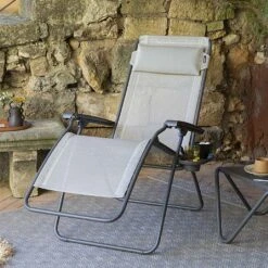 Lafuma RSXA Clip Relaxer Chair - Seigle -Outdoor Garden Care 1170453 2