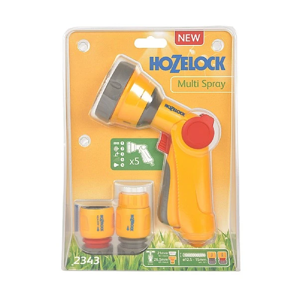 Hozelock Multi-Spray Gun Soft Touch & Fittings Set 3 Hozelock Multi-Spray Gun Soft Touch & Fittings Set
