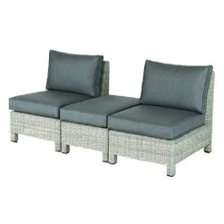 Kettler Palma Low Lounge Companion Set - White Wash -Outdoor Garden Care 1178091 3