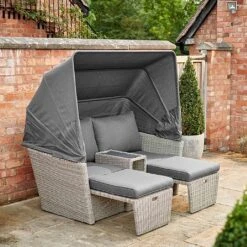 Kettler Palma Daybed - White Wash 10 Kettler Palma Daybed - White Wash -Outdoor Garden Care 1178092 4