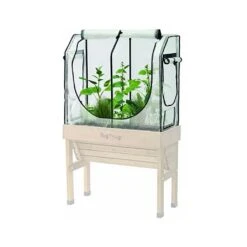 VegTrug Small WallHugger Greenhouse Frame & Multi Cover Set -Outdoor Garden Care 1187443 2