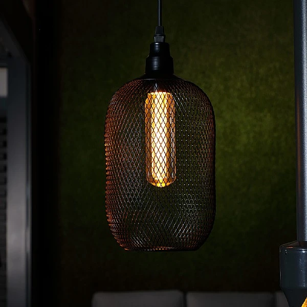 Noma Black Mesh Megan Pendant With Bulb 3 Noma Black Mesh Megan Pendant With Bulb