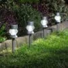 Smart Solar Crystal 365 Stake Light Carry Pack Set Of 4 - 5 Lumen -Outdoor Garden Care 1227429