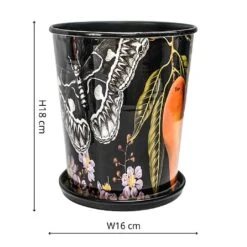 Kew Eclectic Orangery Planter With Saucer 16cm -Outdoor Garden Care 1227767 3