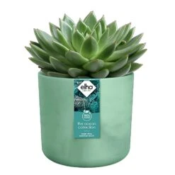 Elho The Ocean Collection Round Pot 22cm Pacific Green -Outdoor Garden Care 1230823 2