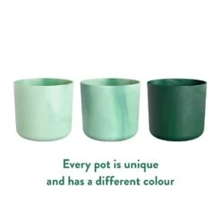 Elho The Ocean Collection Round Pot 22cm Pacific Green -Outdoor Garden Care 1230823 5
