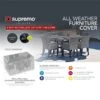 Supremo 6 Seater Rectangular Set Furniture Cover -Outdoor Garden Care 1240420