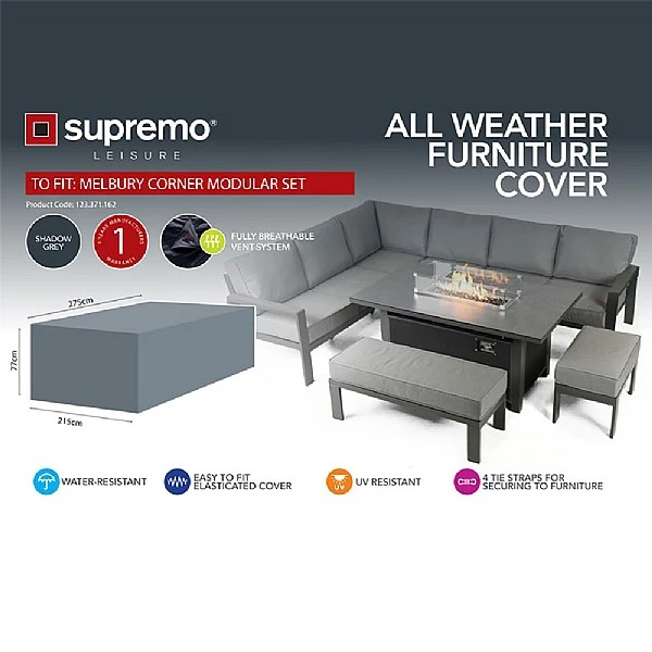 Supremo Aluminium Corner Modular Set Furniture Cover 3 Supremo Aluminium Corner Modular Set Furniture Cover