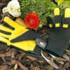 Gold Leaf Ladies Soft Touch Gloves -Outdoor Garden Care 240105