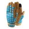Town & Country Lux-fit Synthetic Leather Blue Gloves Medium -Outdoor Garden Care 420465