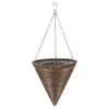 Smart Garden Chestnut Faux Rattan Hanging Cone - 14'' -Outdoor Garden Care 925353