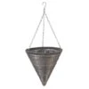 Smart Garden Slate Faux Rattan Hanging Cone - 14'' -Outdoor Garden Care 925355