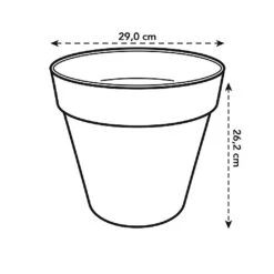 Elho Loft Urban Round Planter 30cm Warm Grey -Outdoor Garden Care 933161 4