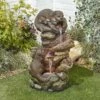 Easy Fountain Otter Pools Water Feature With LED Lights -Outdoor Garden Care 975201