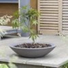Stewart Garden Varese Low Bowl Planter 60cm - Dark Brown -Outdoor Garden Care 975845