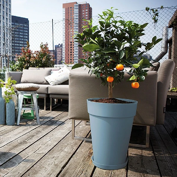 Elho Loft Urban High Round Pot 35cm - Various Colours 4 Elho Loft Urban High Round Pot 35cm - Various Colours - Image 2