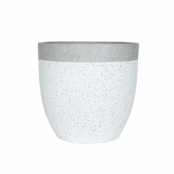Apta Granito Two Tone White Rim Grey Body Planter 3 Apta Granito Two Tone White Rim Grey Body Planter