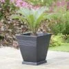 Piazza Square Planter 34cm (Various Colours) -Outdoor Garden Care PIAZSQRMAR