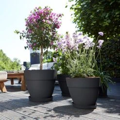 Elho Vibia Campana 35cm Round Planter (Various Colours) -Outdoor Garden Care VIBCAMRND35 3