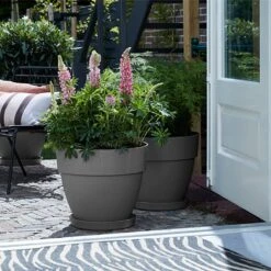 Elho Vibia Campana 35cm Round Planter (Various Colours) -Outdoor Garden Care VIBCAMRND35 5
