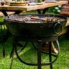 Recycled Kadai Firebowl With High & Low Stand -Outdoor Garden Care XM062